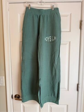 Boys Lie Athletics MM Pant Green Sweatpants with Logo